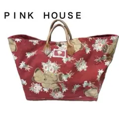 ピンクハウス✨WONDER WORLD 花柄クマプリント 大容量　トートバッグ