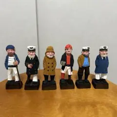 木彫り マドロス人形 ヴィンテージ 船長 水兵 海賊 6体セット - メルカリ
