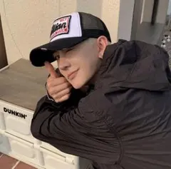 キャップ 帽子 アメカジ ブラック ダメージ ヴィンテージ ビッグロゴ 未使用