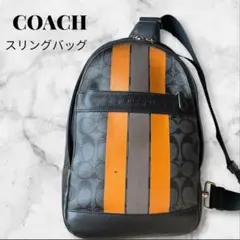 COACH チャールズ　ヴァーシティ　シグネチャー　ボディバッグ　オレンジ Amazon | [コーチ] COACH バッグ ボディバッグ ウエストポーチ