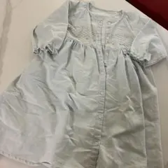 ❤️水色 半袖 ワンピース　140