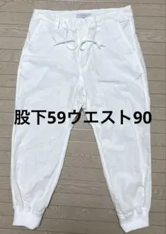 麻綿　股下59ウエスト90 Rudy Monroe XL パンツ白　試着のみ美品
