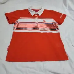 le coq sportif ストライプゴルフポロシャツ L