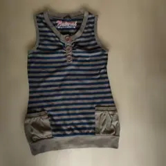 ストライプ タンクトップ ボタン付き