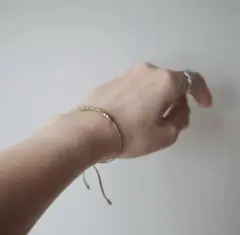 omake brass bracelet / cut