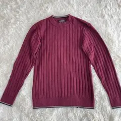 エムケー ・ミッシェルクラン ・オム ワインレッド色　長袖セーター　サイズ46
