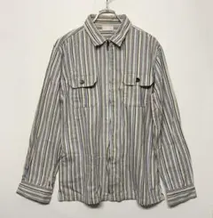 00’s 平成 アメカジ マルチストライプ ジップアップ シャツ ジャケット