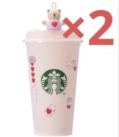 スタバ　バレンタイン　2025 リユーザブルカップ　キャップベアリスタ