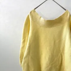 JEANASIS ニット セーター オフショルダー ボリューム袖 シンプル