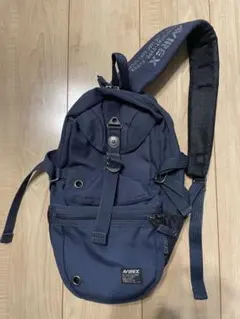 【美品】AVIREX ボディバッグ ショルダーバッグ ネイビー ポーチ付き
