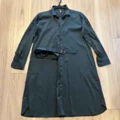 ナノユニバース　ダークグリーン シャツワンピ