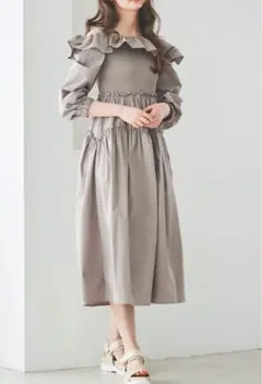 ★試着のみ美品★31Sonsdemode オフショルダーワンピース　グレー　M