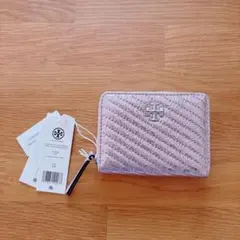 Tory Burchトリーバーチメタリックジップアラウンド ミニウォレット財布