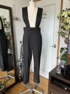 ur's 2wayハイウエスト サロペット パンツ ブラック Mのサムネイル