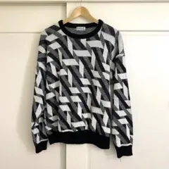 90s VINTAGE ビンテージ アクリル ジャガード ニットのサムネイル