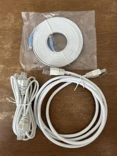 ホワイト LANケーブル 3本セット RJ45