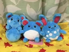 【送料込】ぬいぐるみポケモンPokemon fit ルリリ/マリル/マリルリ