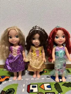 ディズニープリンセス ドール 3体セット ラプンツェル アリエル ベル