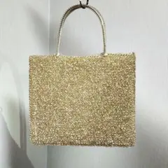 未使用品✨ANTEPRIMA ワイヤーバッグ スクエア ラージ シルバーゴールド
