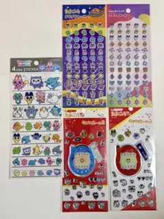 たまごっち　4サイズ　キラキラシール2 プチプチシール　カミオジャパン　セリア