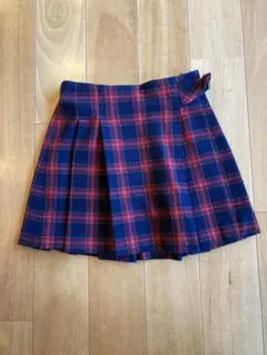 zara girls 122 size7 チェック　プリーツスカート