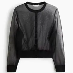 今期H&M/シアーカーディガン/BLK/S/新品未使用タグ付き/半額以下のサムネイル
