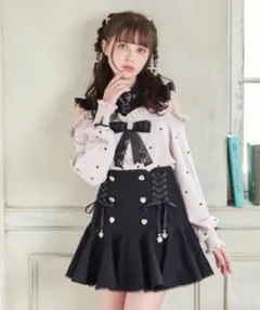 サイドレースアップフリルスカパン LIZLISA リズリサ