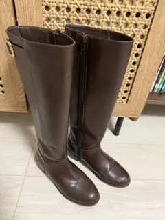 BEAMS HEARTダークブラウン ロングブーツ Mサイズ