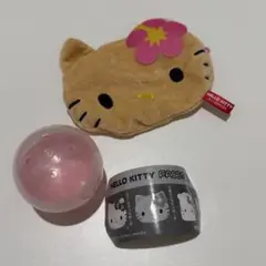 ハローキティ　フェイス巾着＆ポーチコレクション　日焼けキティポーチ