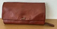 ゲンテンgenten長財布 えんじ色 ディープレッド 美品！
