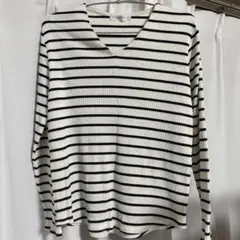 BACK NUMBER ストライプ 長袖 Tシャツ L