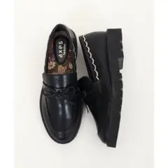 axes femme タンクソールスカラローファー sサイズ　ブラック