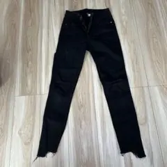 H&M ブラック スキニーデニム US4