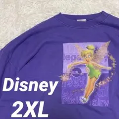 入手困難　Disney ディズニー　ティンカーベル　トレーナー　パープル　2XL