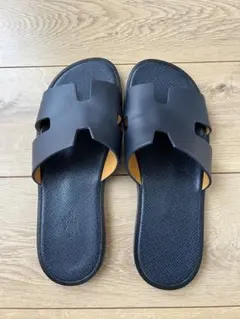HERMES サンダル ブラック メンズ イズミル izumir 42 - メルカリ