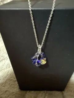 青と透明のガラスネックレスチェーンSN 中川装身具工業製品