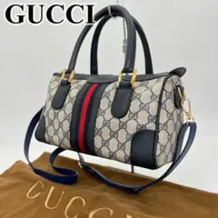 グッチ ミニボストンバッグ ショルダー 2way GG柄 シェリーライン PVC