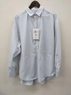 (7)Helm しまむら 青と白のストライプ長袖シャツ新品未使用