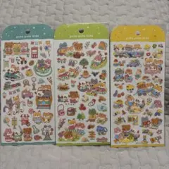 ポテポテキッズ　シール　平面　3枚セット