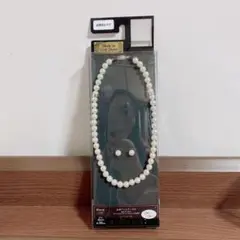 パール　ネックレス ピアス　8mm 日本製　約39㎝　金属アレルギー　ホワイト