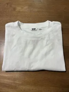 ユニクロU エアリズムコットンオーバーサイズTシャツ/5分袖 白 L