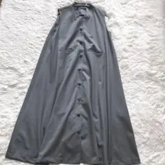 美品 mizuiro ind スタンドカラー　ジレワンピース