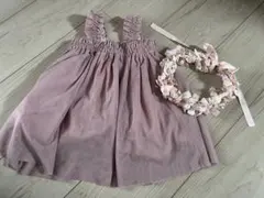 ワンピース 80cm ピンク チュール　クラウン　誕生日　セットのサムネイル
