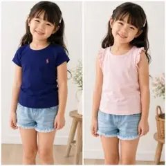 ポロラルフローレン 130 半袖Tシャツ ノースリーブ 2枚セット 女の子のサムネイル