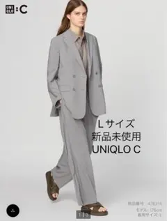 UNIQLO C 感動タックワイドパンツ L グレー　新品未使用