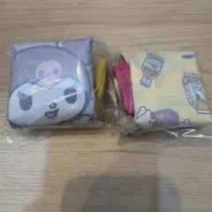 ちいかわ サンリオキャラクターズ エコバッグ モモンガ　集合 総柄