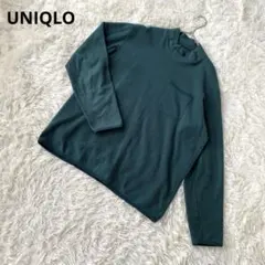 ユニクロ UNIQLO マイクロフリーストップス【L】ハイネック 部屋着