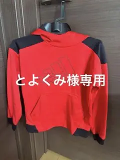 adidas フード付きトレーナー 赤黒