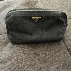 ルカさん専用　PRADA ブラックデニムポーチ 2025年最新】prada ポーチ デニムの人気アイテム - メルカリ