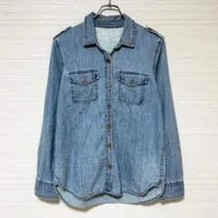 Gap 1969 デニムシャツ XS インディゴ アメカジ 綿100%